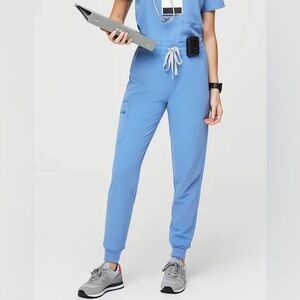 FIGS High Waisted Zamora Jogger Scrub Pants with scrunch waistband